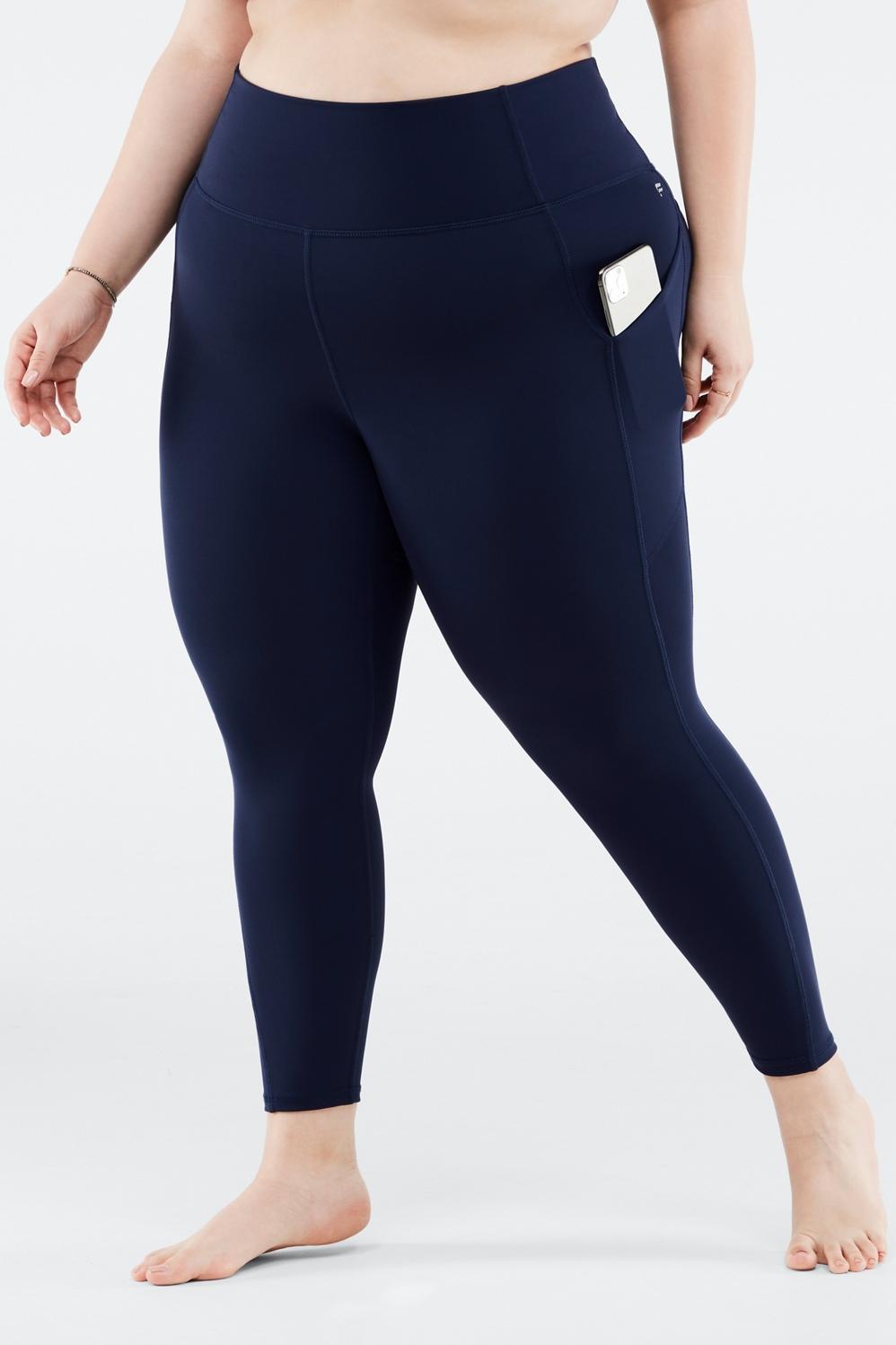 Fabletics Oasis High-Waisted 7/8 Legging Womens blue Size S Product Image