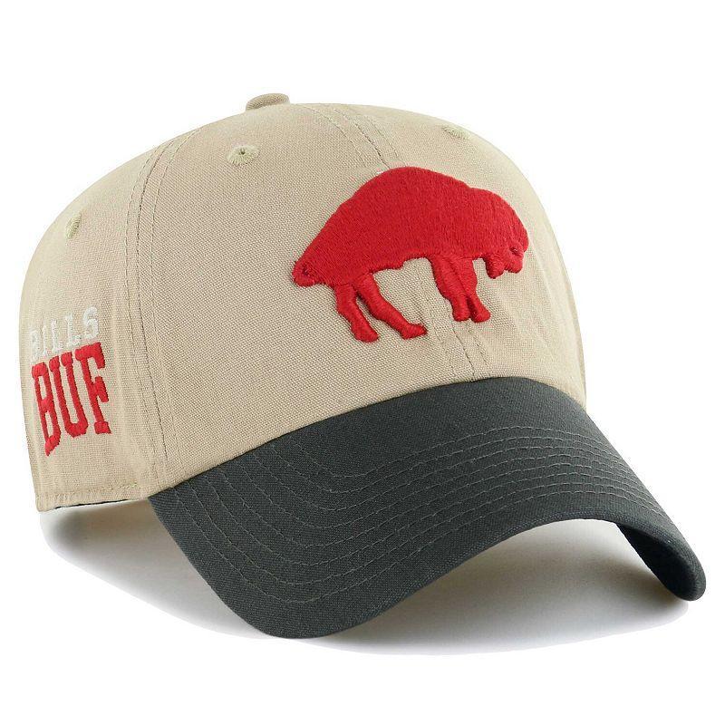 Mens 47 Khaki/Charcoal Buffalo Bills Ashford Clean Up Adjustable Hat Product Image