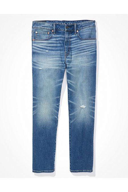 AE AirFlex Distressed Athletic Straight Jean Mens Product Image