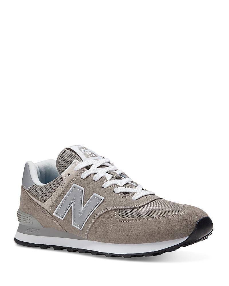 New Balance Mens New Balance 574 - Mens Running Shoes White/Grey Product Image