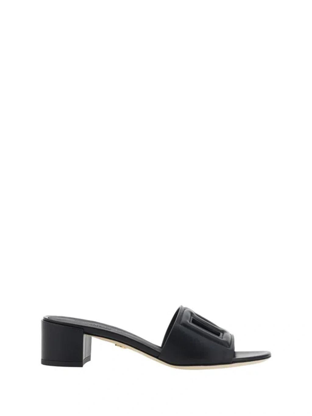 DOLCE & GABBANA Heeled Sandals In Black Product Image