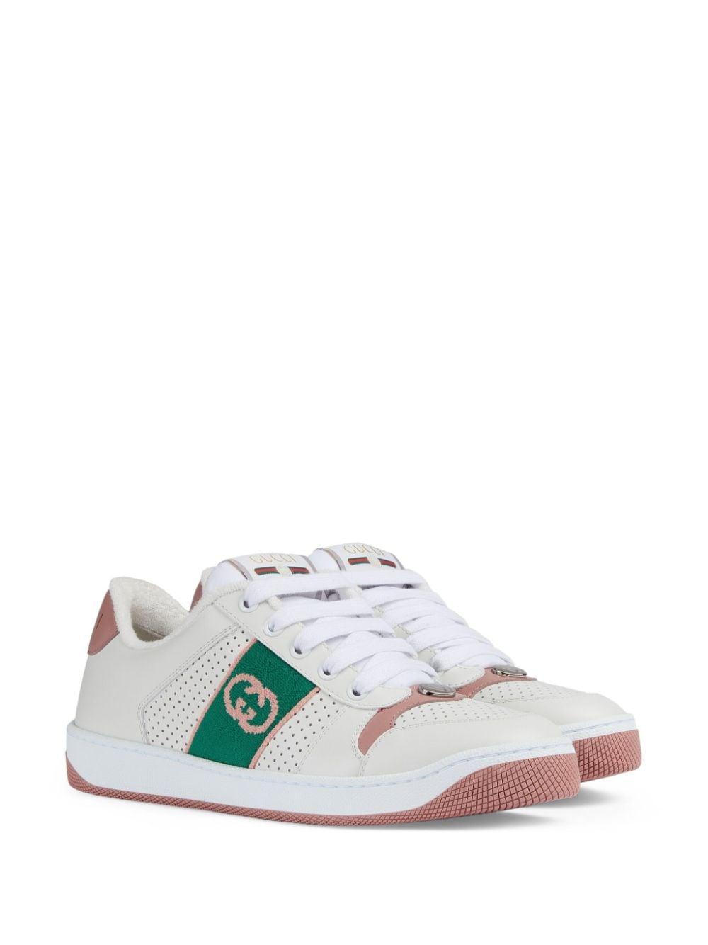 Screener Low-top Sneakers In White,pink Product Image