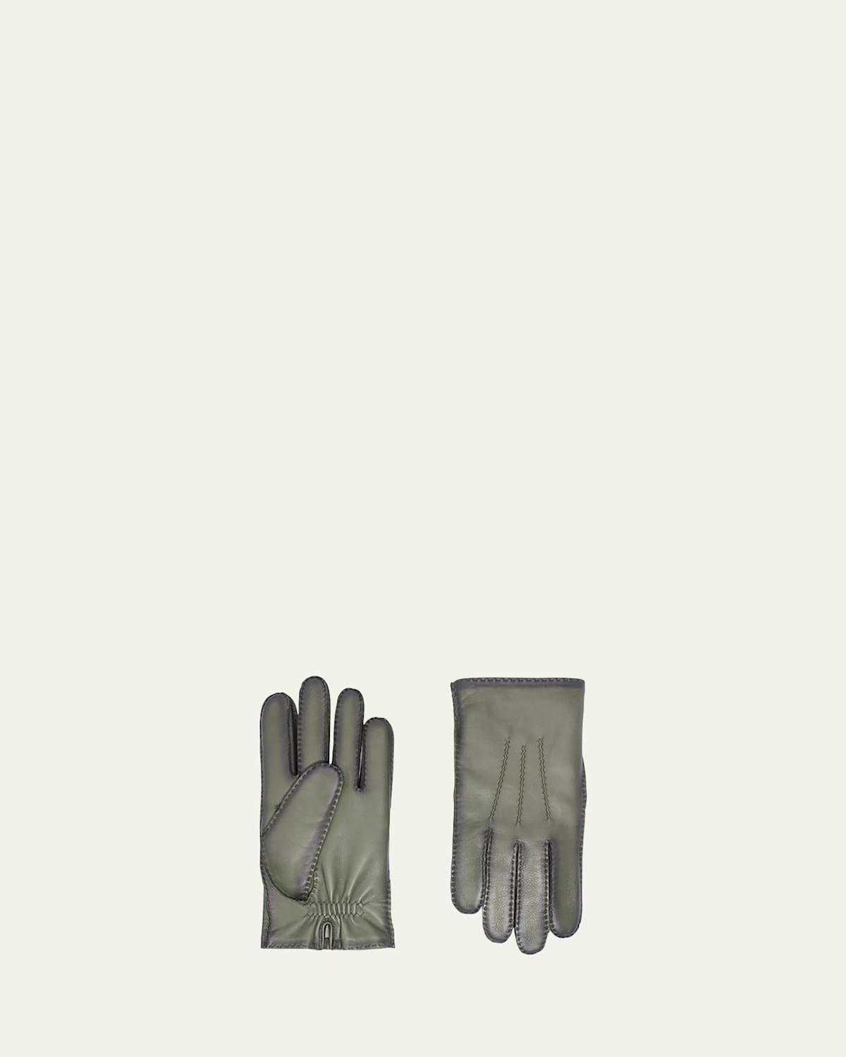 Mens Patina Leather Gloves Product Image