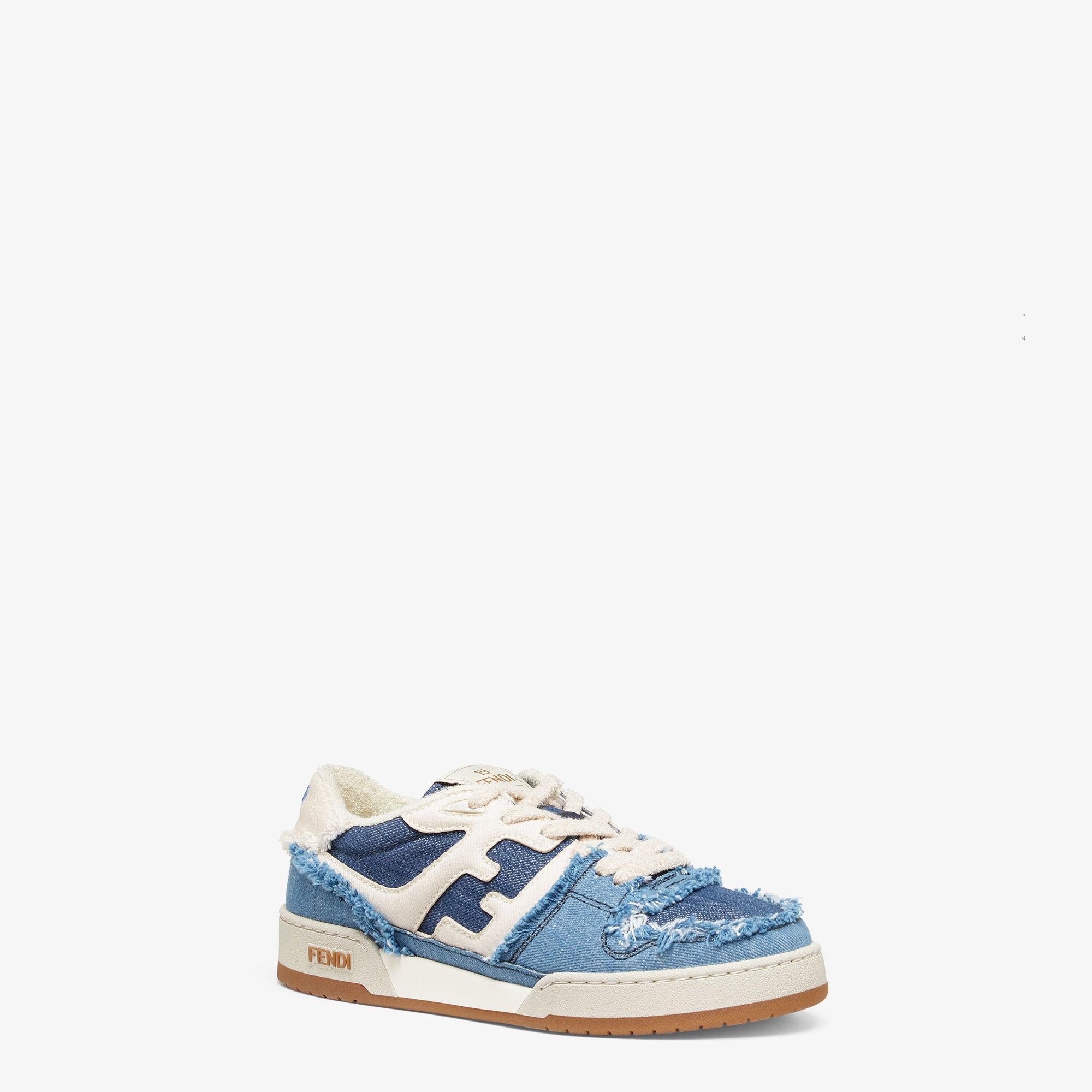 Fendi MatchBlue denim low-tops Product Image