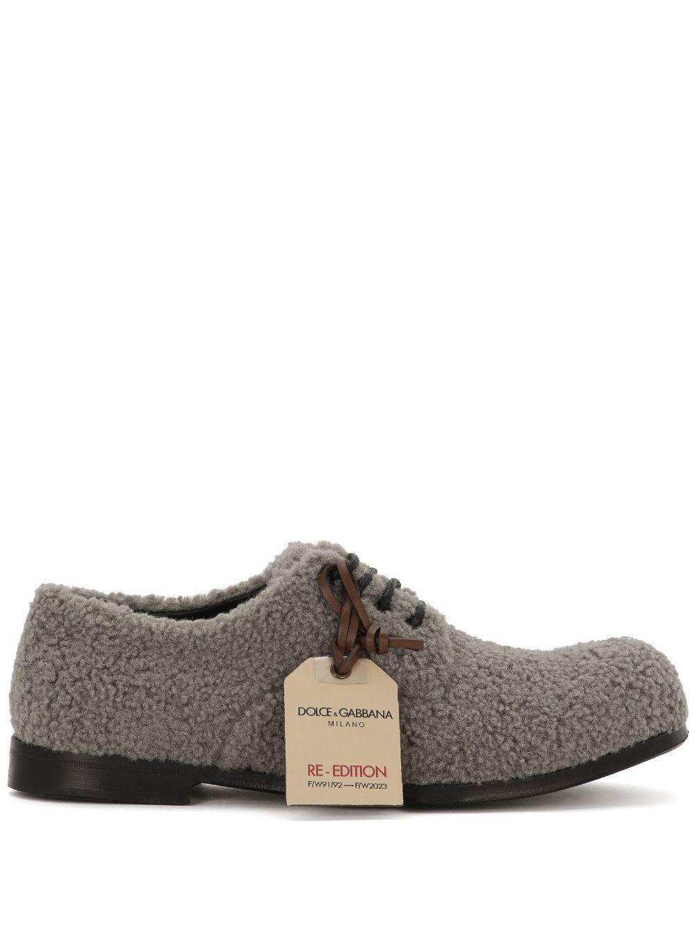 Fleece Derby Shoes In Grigio_medio Product Image