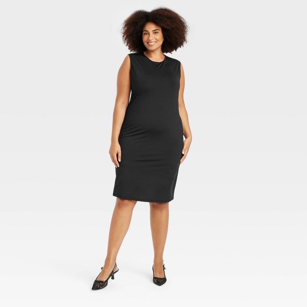 Womens Knit Dress - A New Day Black 1X Product Image