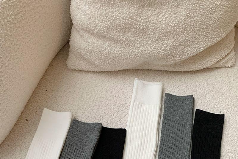 Plain Ribbed Socks Product Image