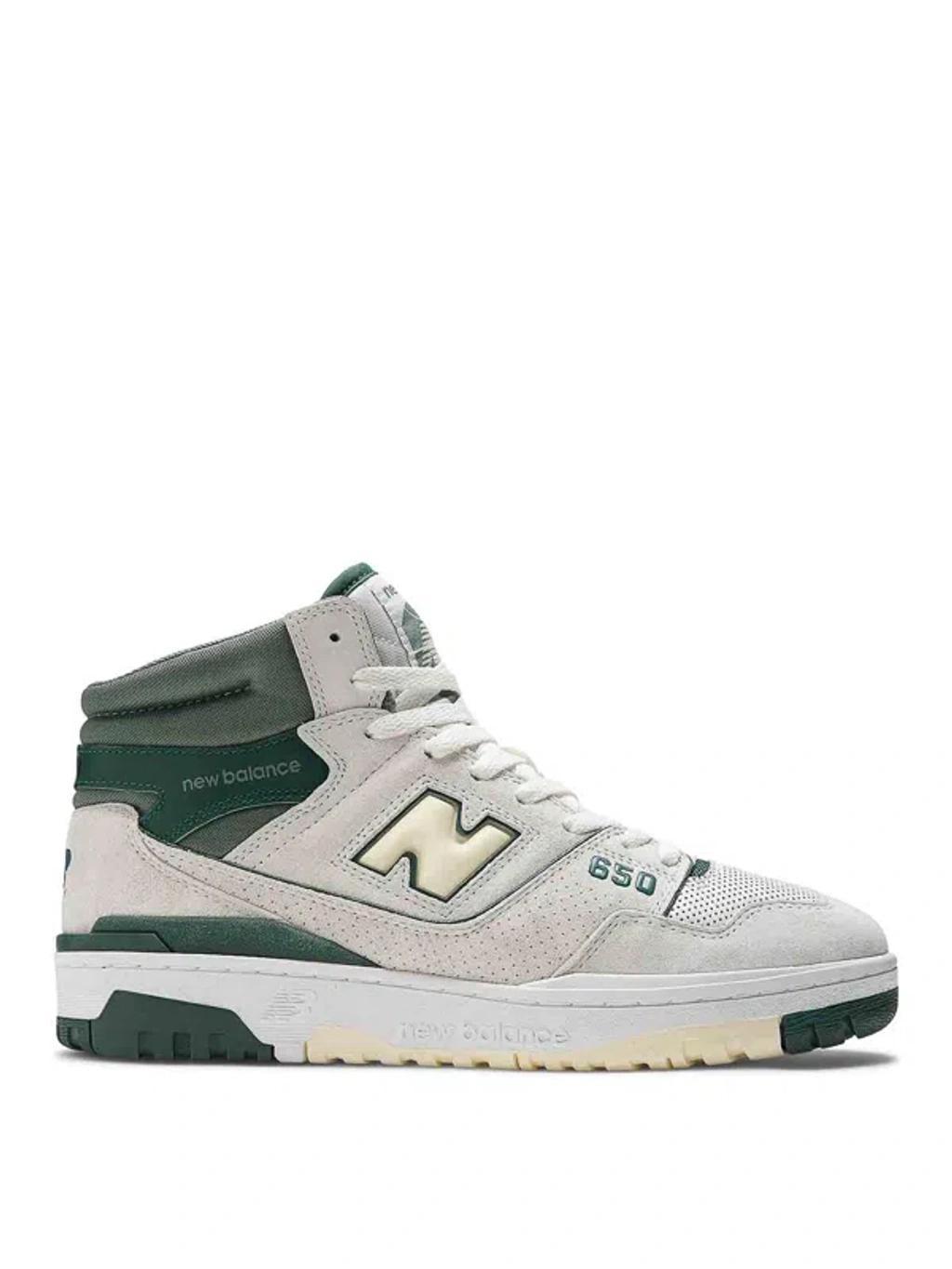 NEW BALANCE 550 Leather And Suede Sneakers In Beige Product Image