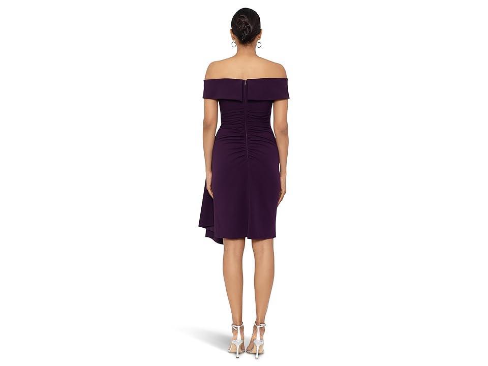 Xscape Off the Shoulder Scuba Crepe Dress Product Image