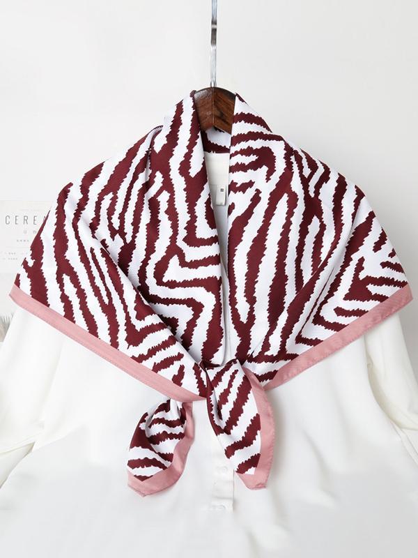 Contrast Color Zebra-Stripe Shawl&Scarf Product Image