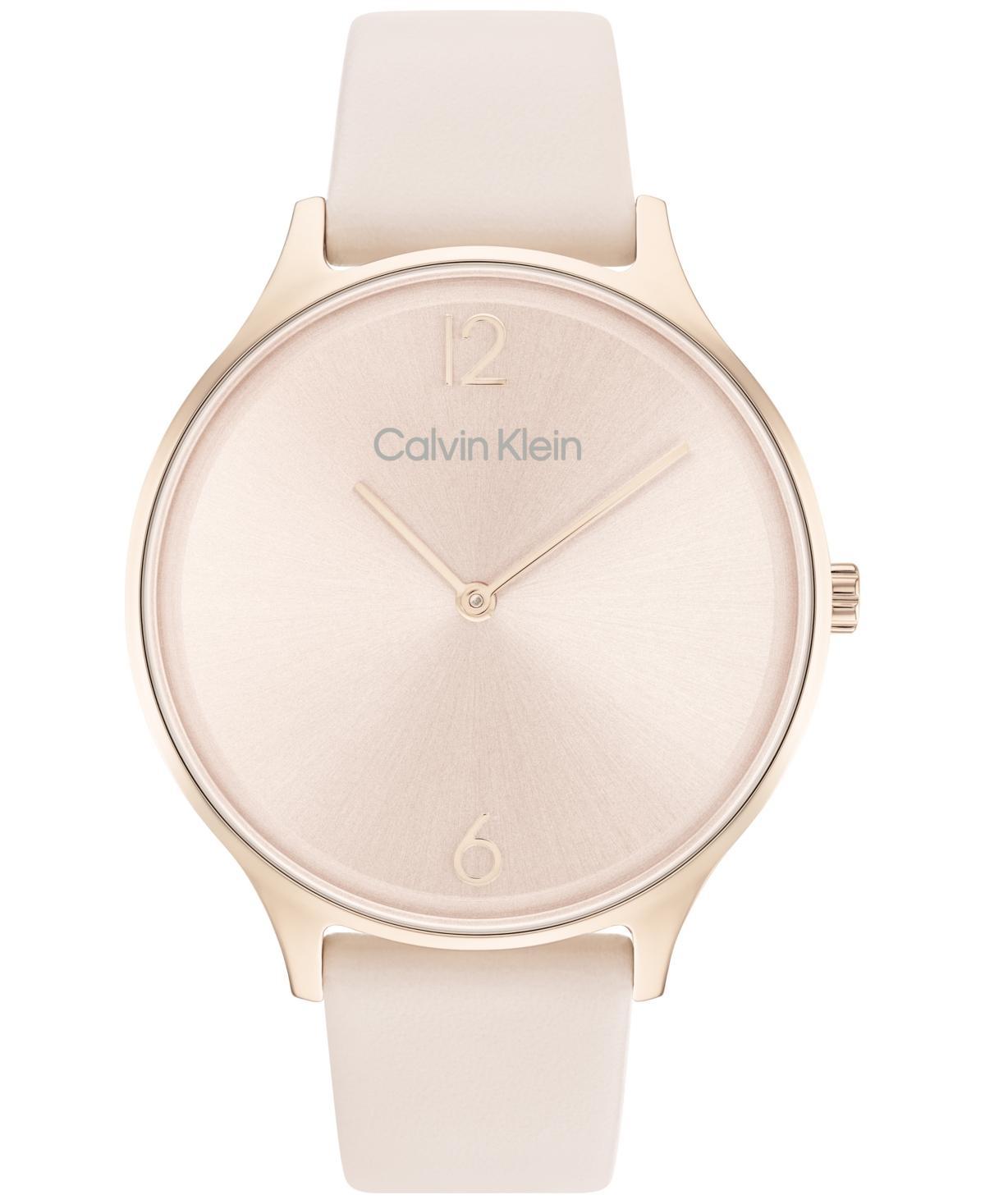 Calvin Klein Blush Leather Strap Watch 38mm Product Image