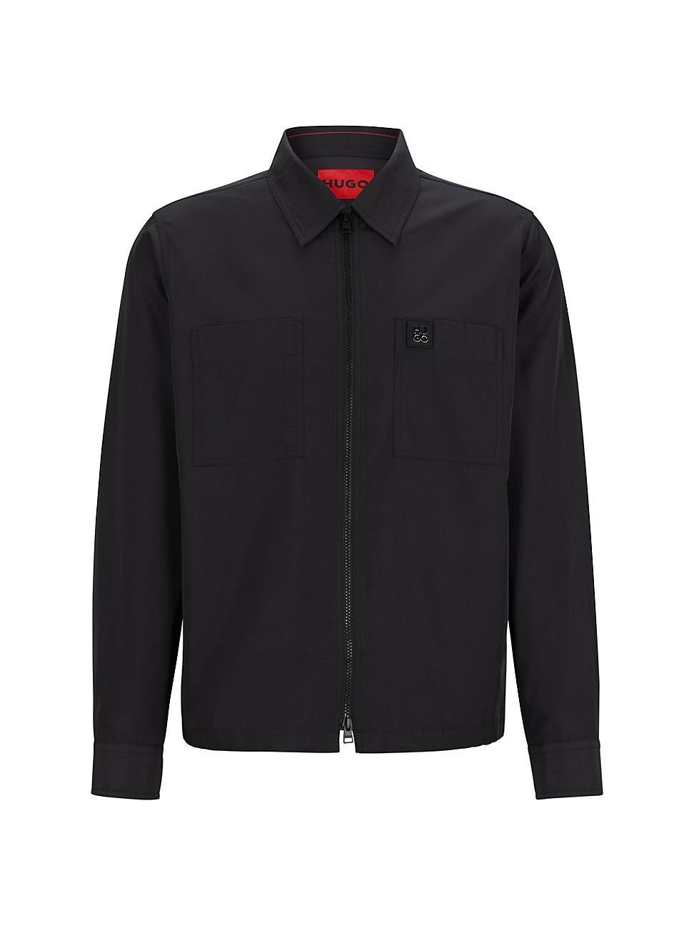 Mens Oversized-Fit Zip-Up Shirt Product Image