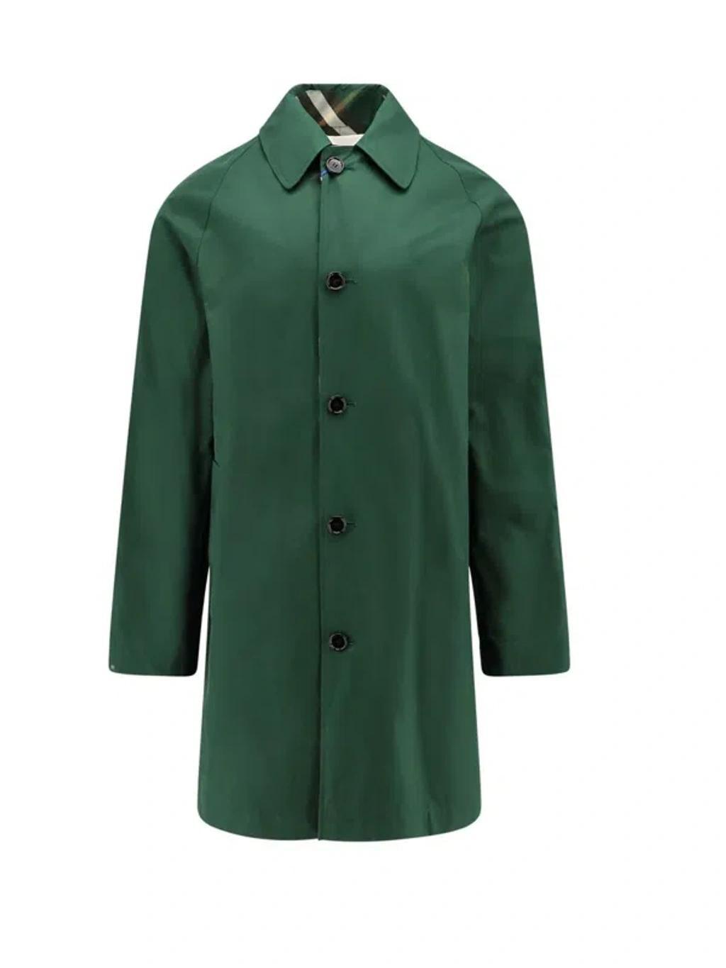 BURBERRY Reversible Trench Coat In Green Product Image