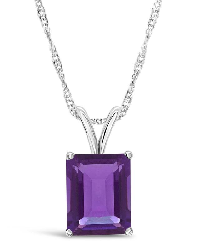 Blue Topaz (3 ct. t.w.) Pendant Necklace in Sterling Silver. Also Available in Amethyst and Citrine Product Image