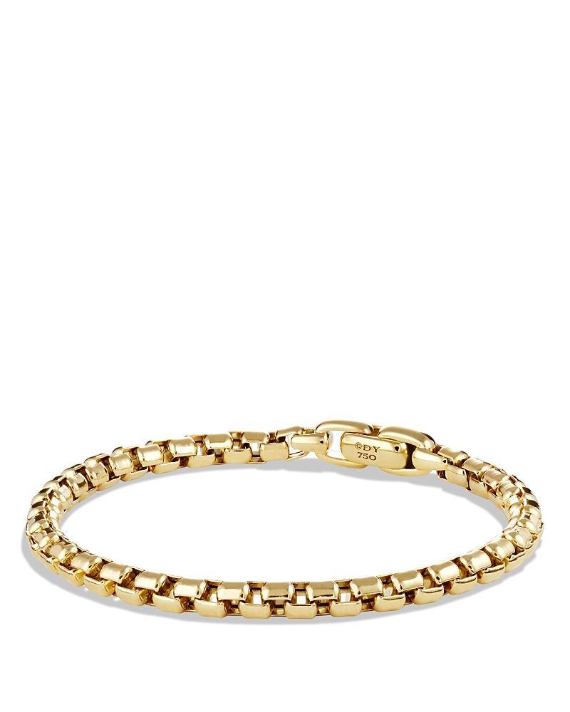 Mens Box Chain Bracelet in 18K Yellow Gold Product Image