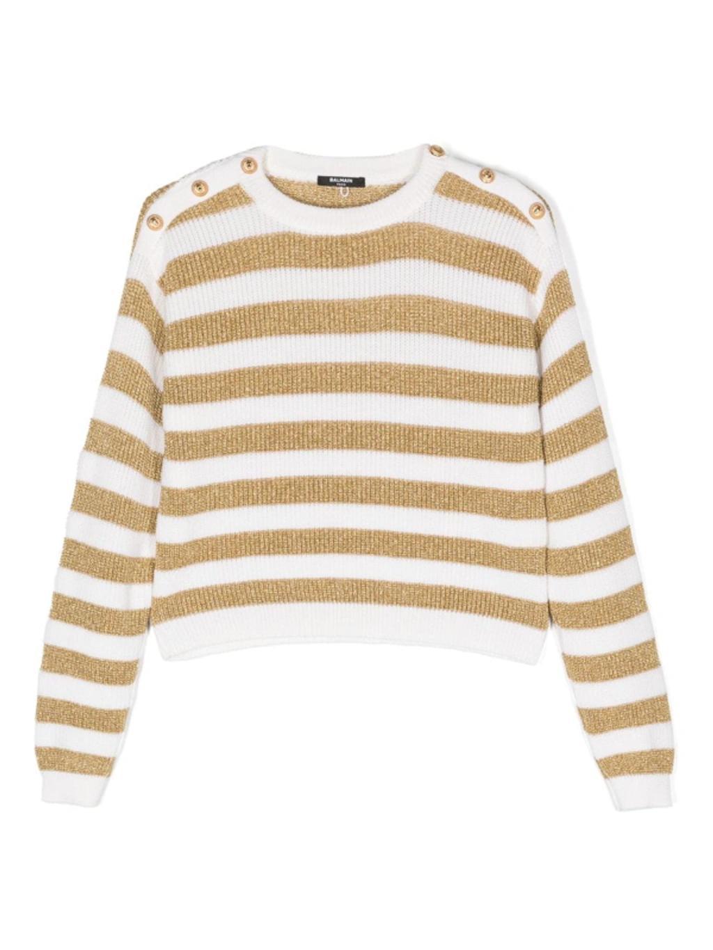 Stripe-pattern Jumper In Ivory Product Image