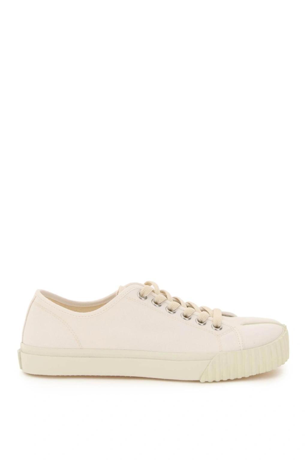 Tabi Canvas Sneakers In White Product Image