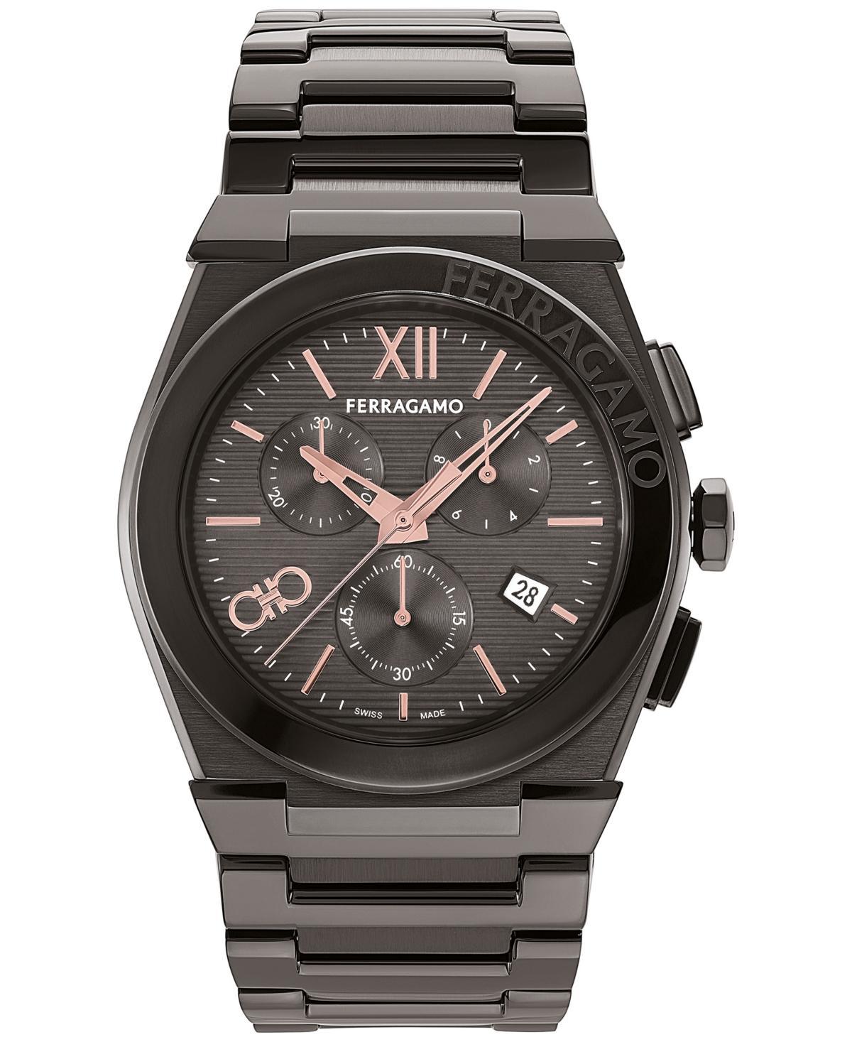 Men's Vega Chrono IP Gunmetal Bracelet Watch, 42mm Product Image