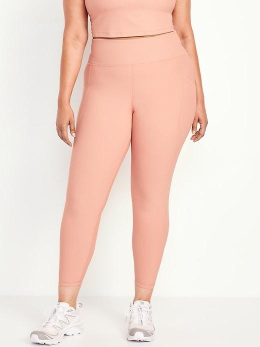 High-Waisted PowerSoft Ribbed Leggings Product Image