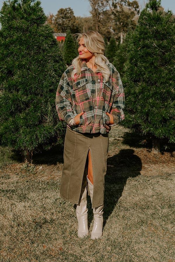 Plush Comfort Plaid Jacket Product Image