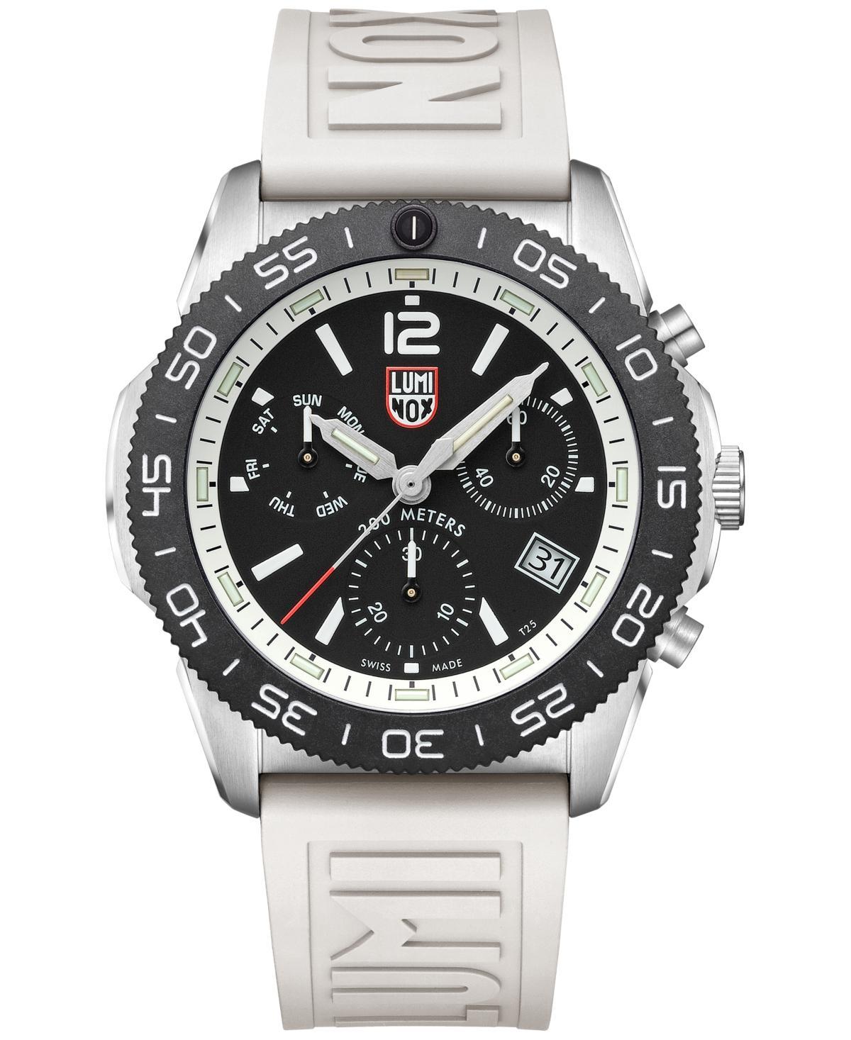 Luminox Mens Swiss Chronograph Pacific Diver White Rubber Strap Watch 44mm Product Image