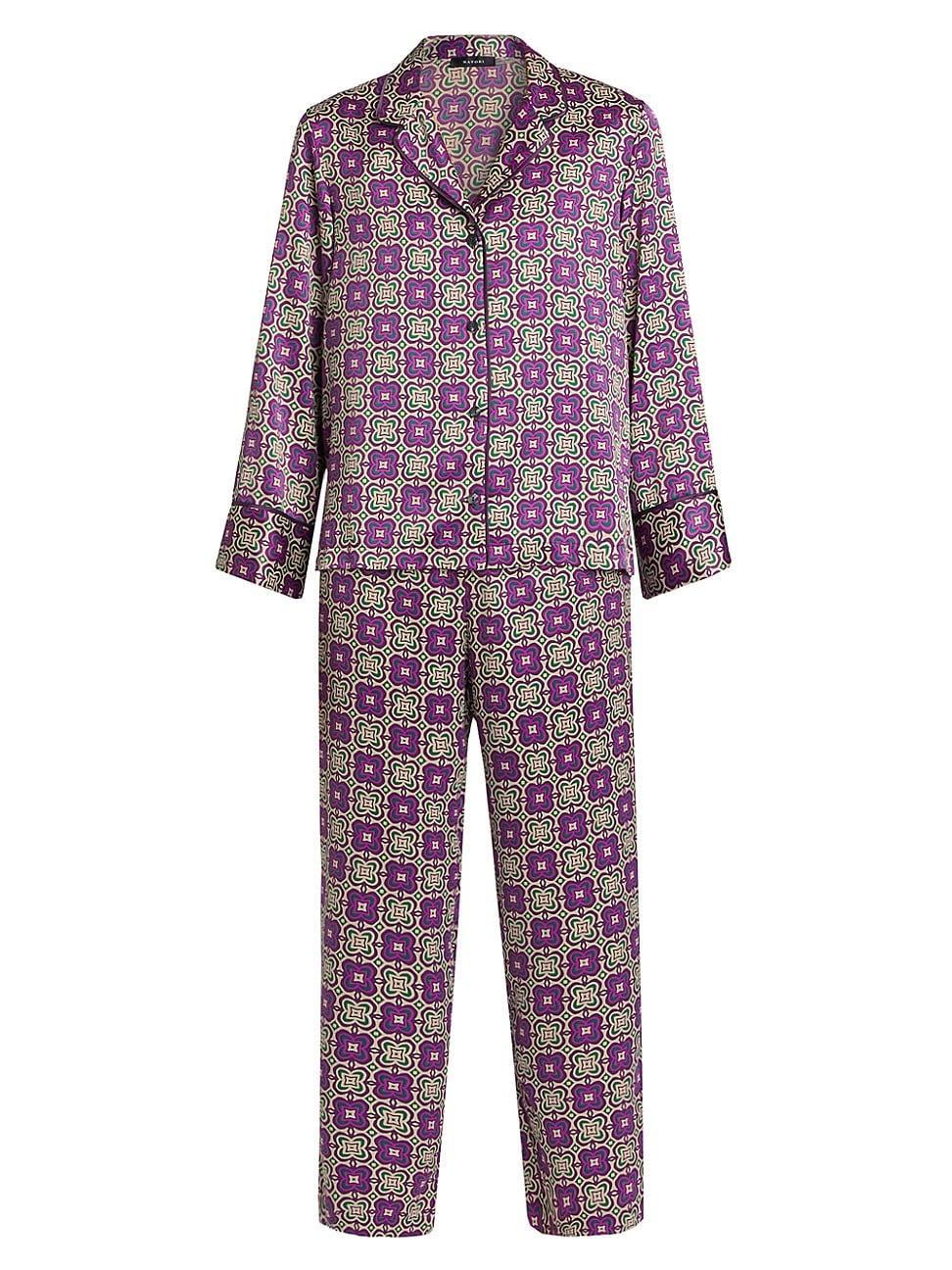 Womens Medallion 2-Piece Pajama Set Product Image