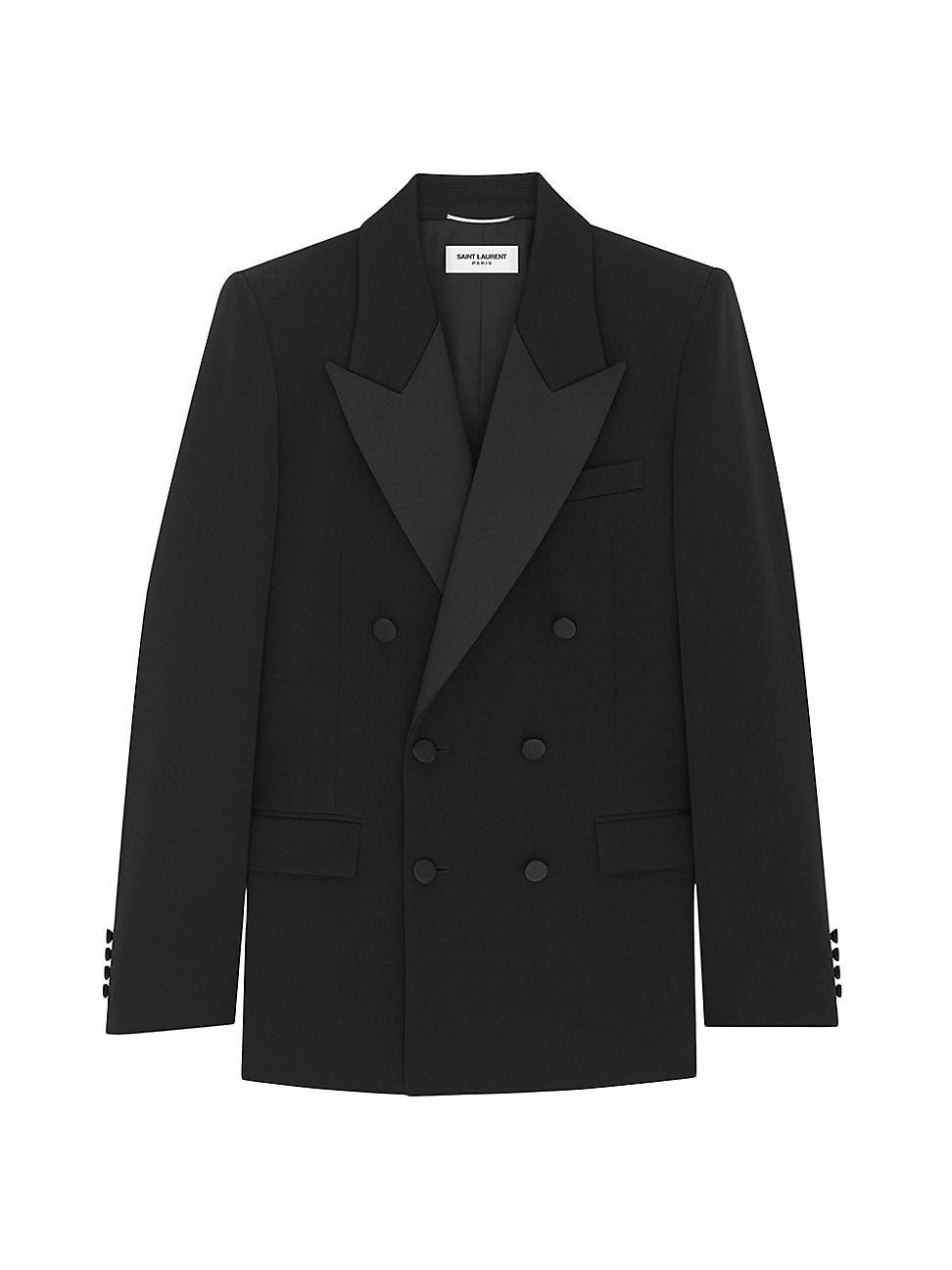 Mens Tuxedo Jacket In Grain De Poudre Product Image