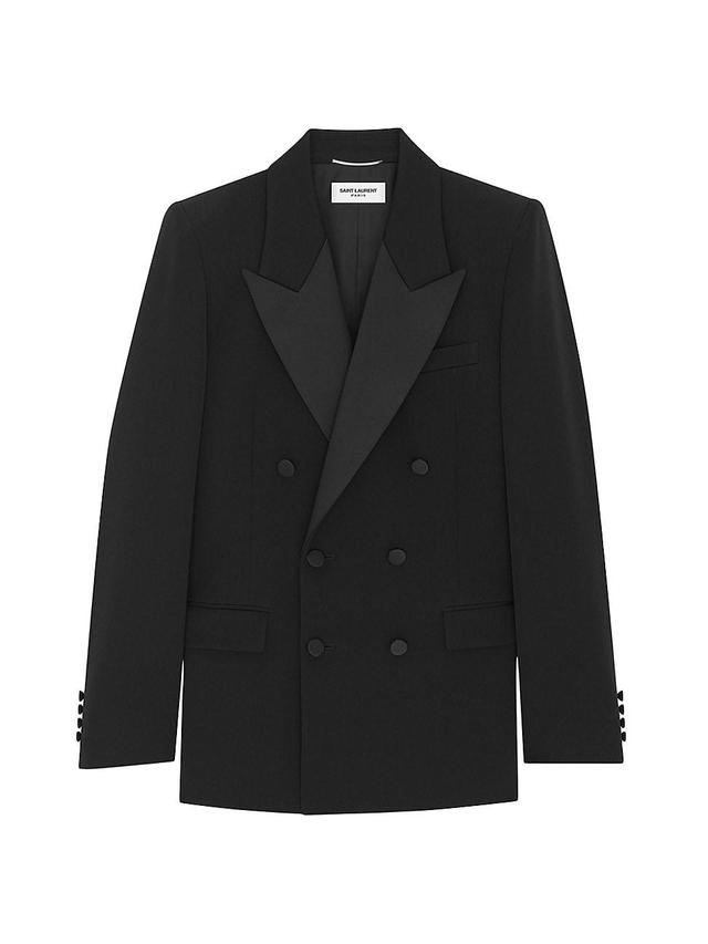 Mens Tuxedo Jacket In Grain De Poudre Product Image