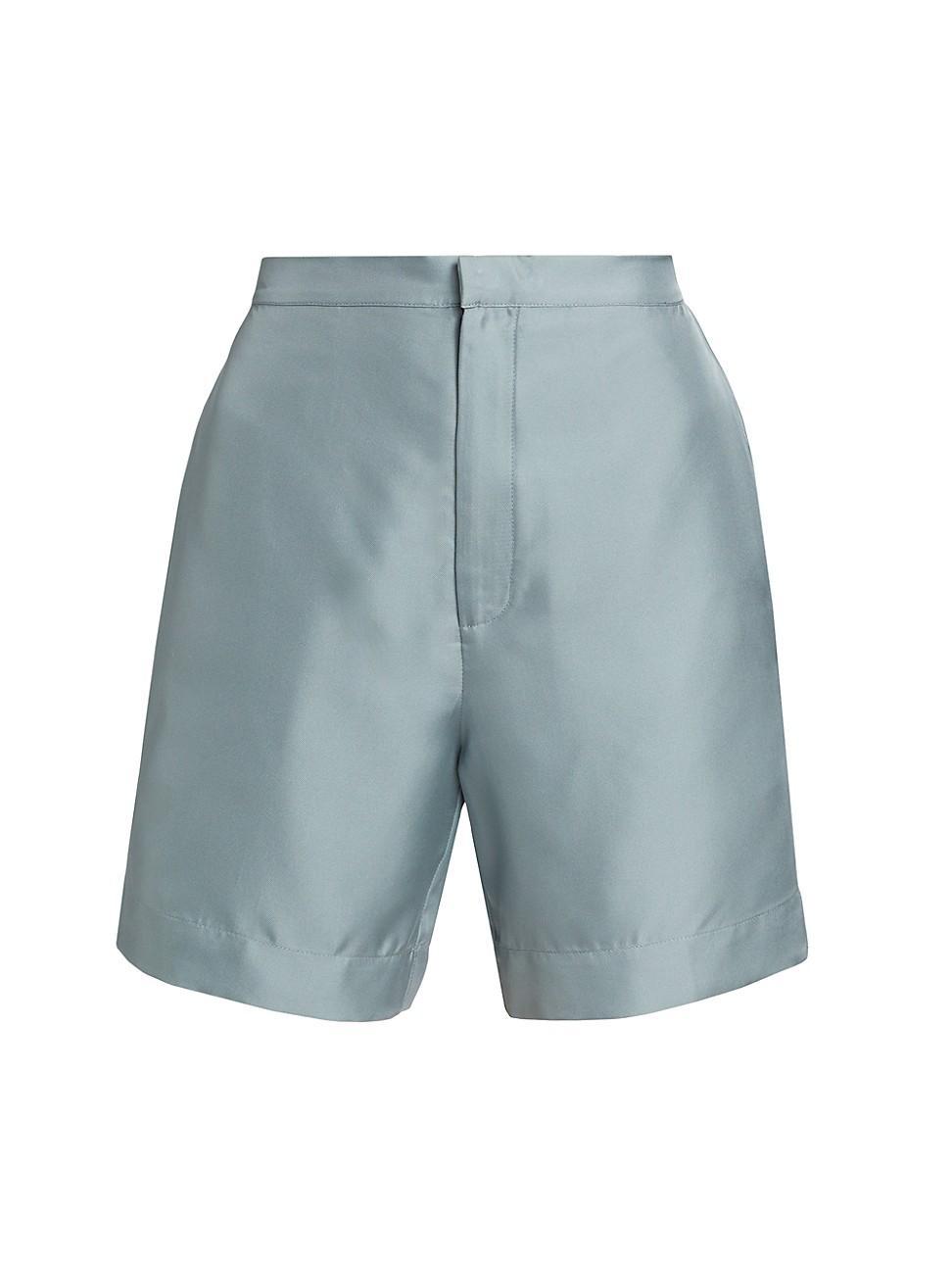 Womens Poseidon Silk Straight-Leg Shorts Product Image