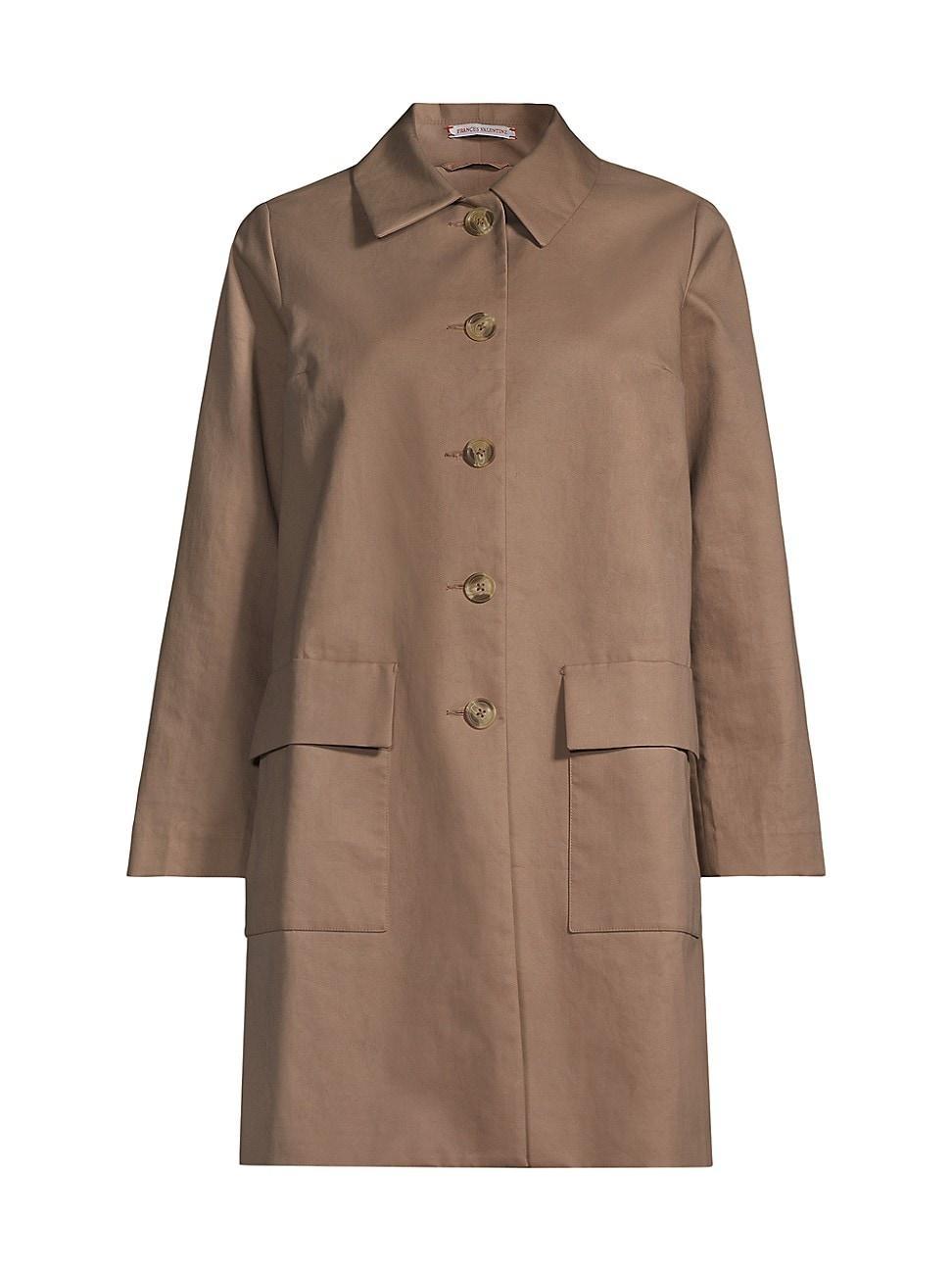 Womens Colombo Coated Cotton Rain Coat Product Image