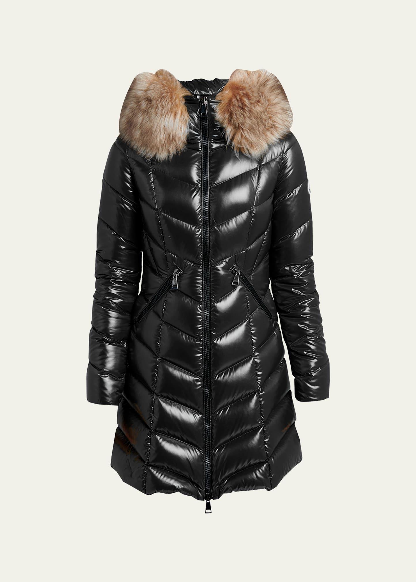 Moncler Marre Quilted Down Coat with Removable Genuine Shearling Trim Product Image