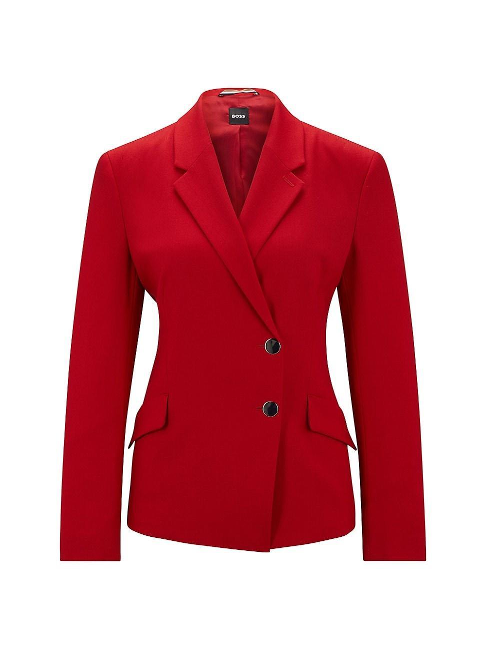 Womens Regular Fit Jacket in Virgin Wool Twill Product Image