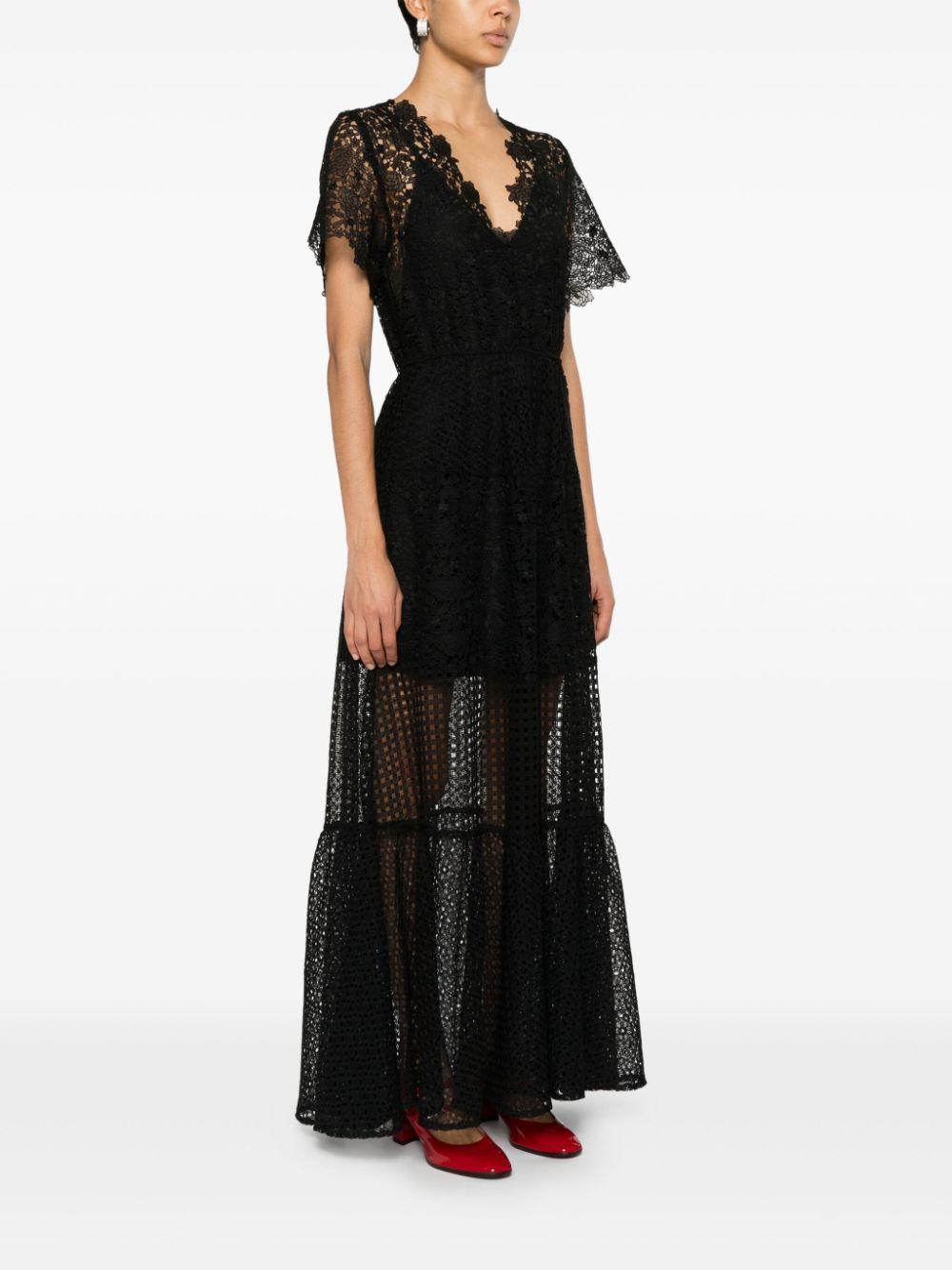 flared lace maxi dress Product Image