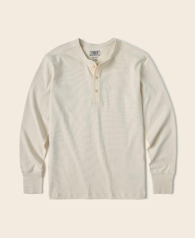 Vintage Long Sleeve Henley Shirt - Apricot Product Image