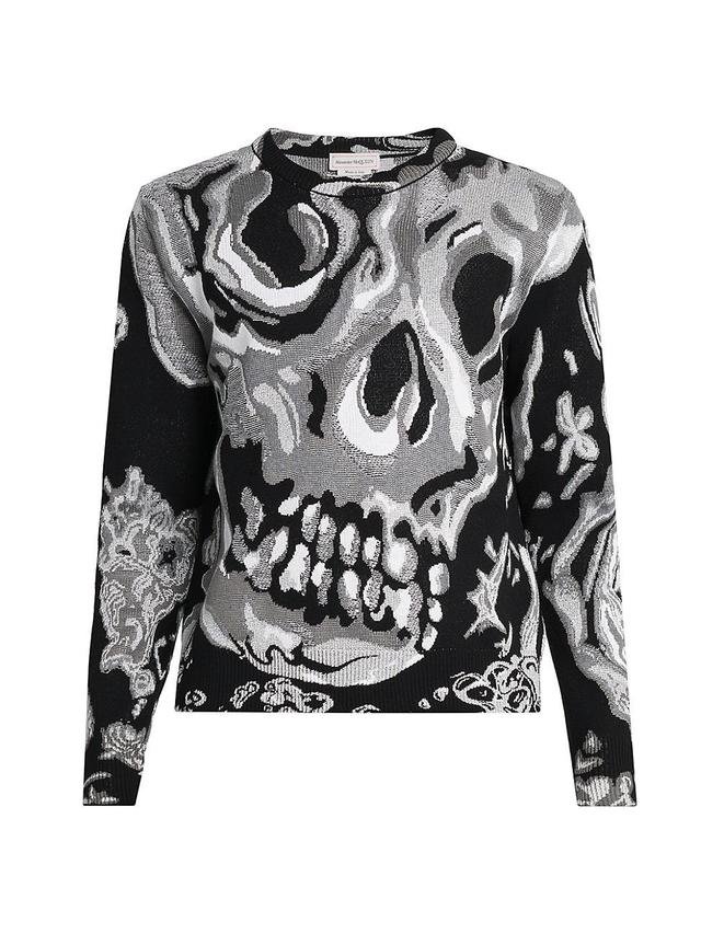 Mens Skull Intarsia Sweater Product Image