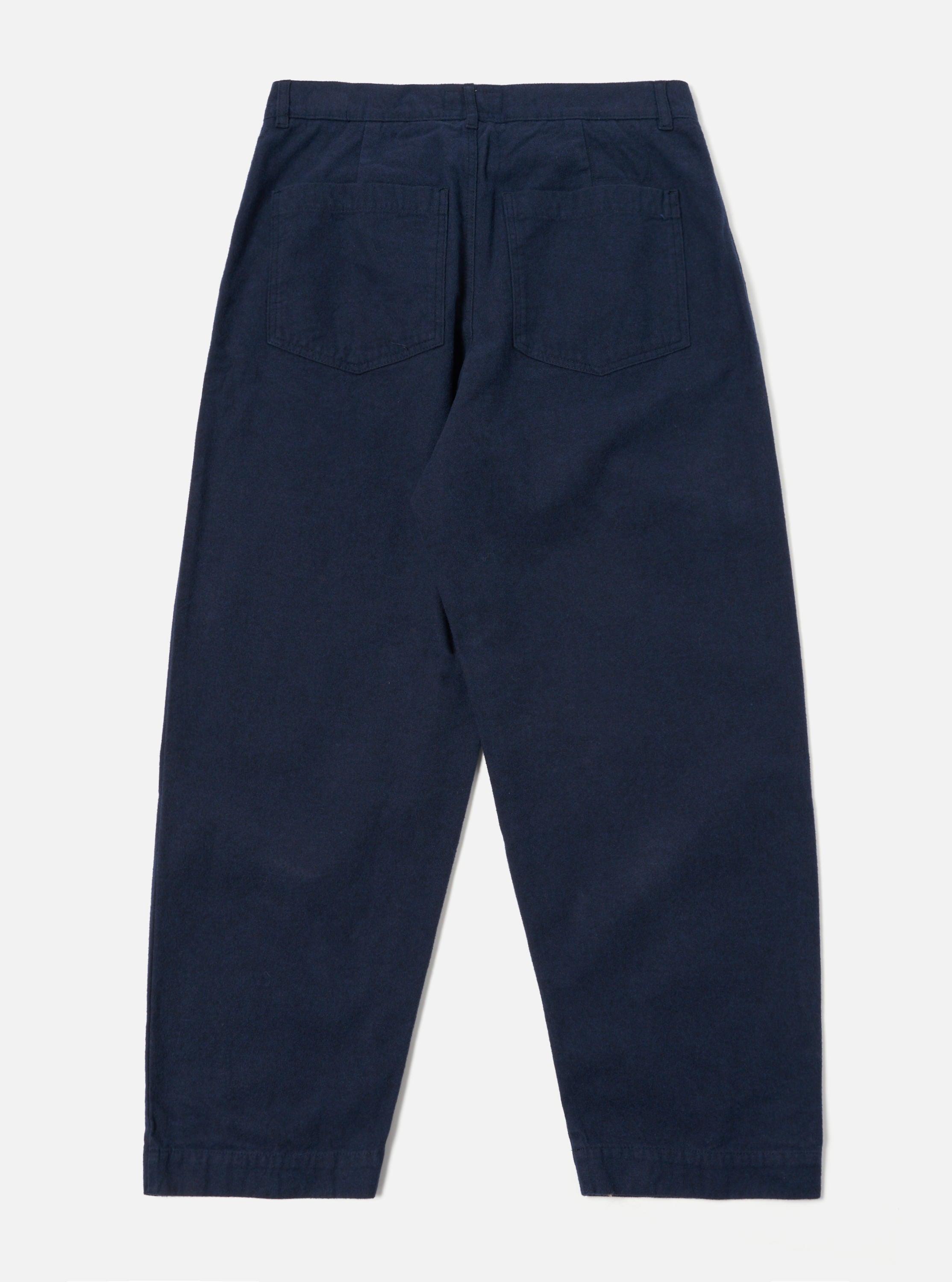 Universal Works Duke Pant in Navy Nebraska Cotton Product Image