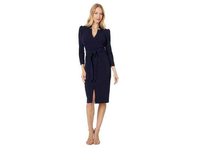 Calvin Klein Womens Belted 3/4-Sleeve Sheath Dress Product Image