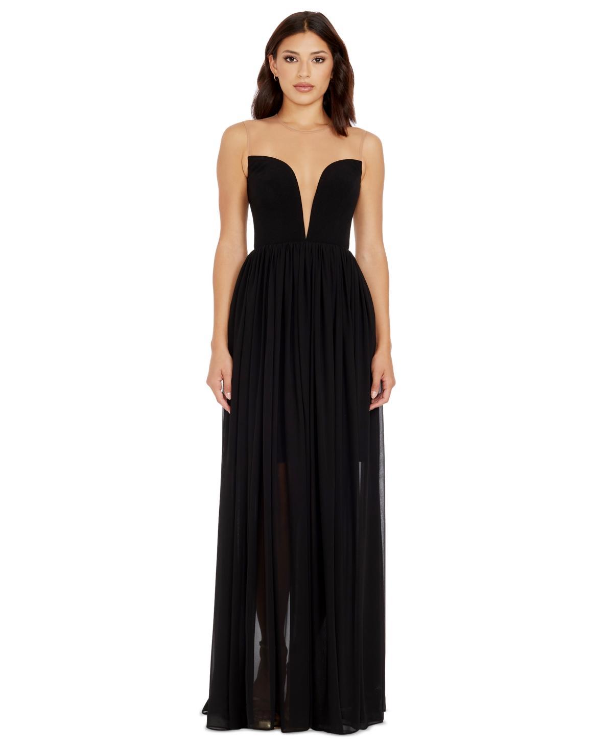 Dress the Population Eleanor Illusion Neck Gown Product Image