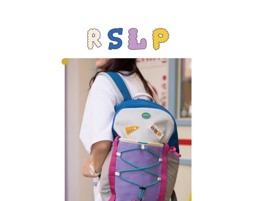 Color Block Laptop Backpack Product Image