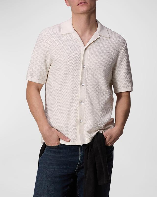 Mens Avery Jacquard Toweling Camp Shirt Product Image