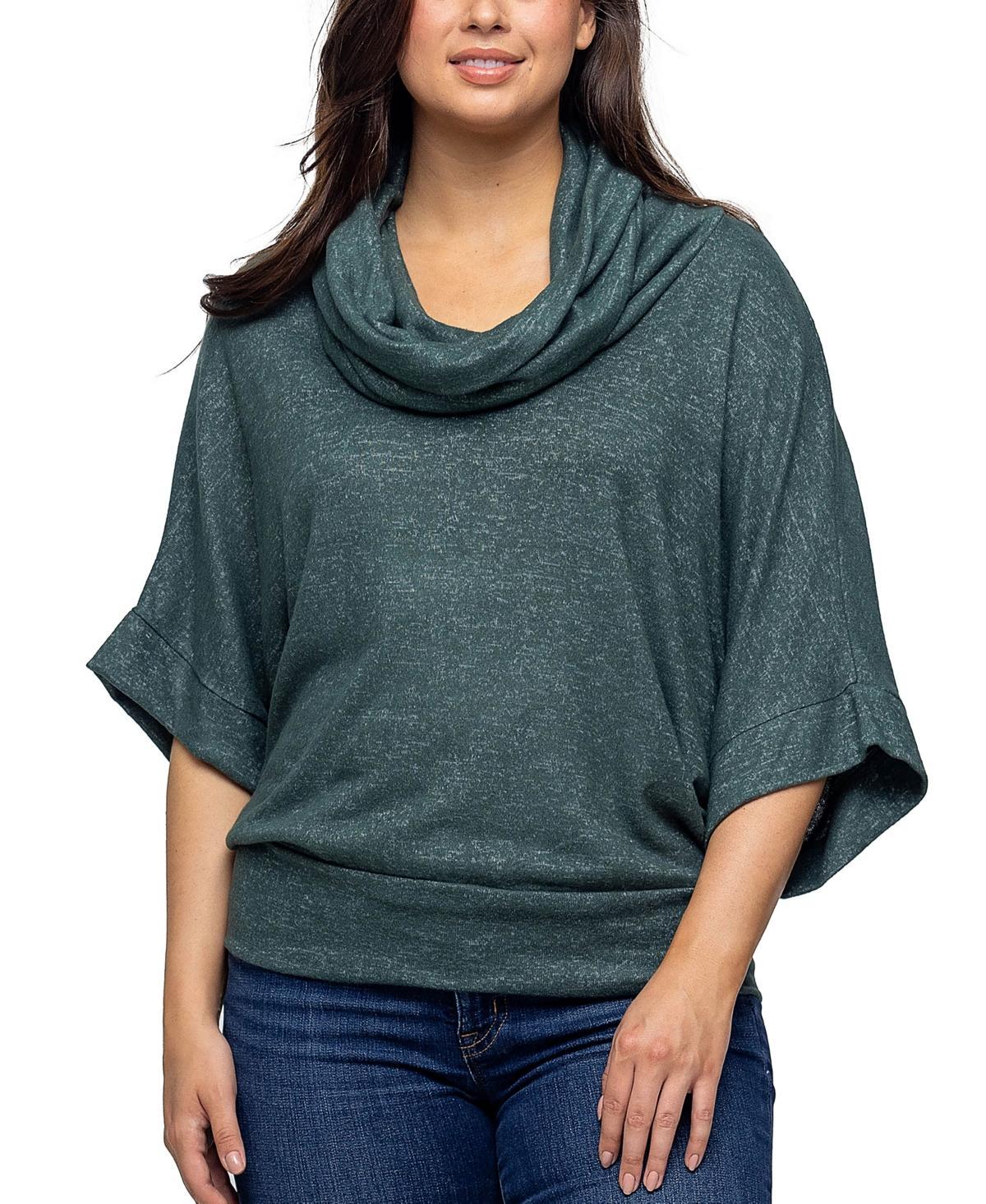 Womens 24Seven Comfort Apparel Cowl Neck Sweater Top Product Image