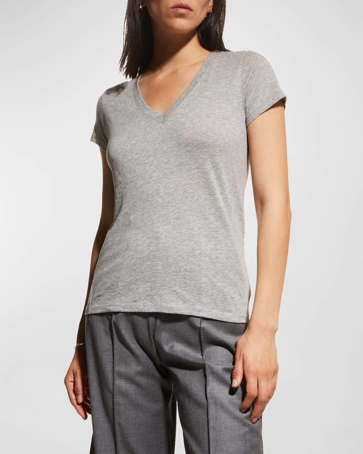 Womens Plunging V-Neck T-Shirt Product Image