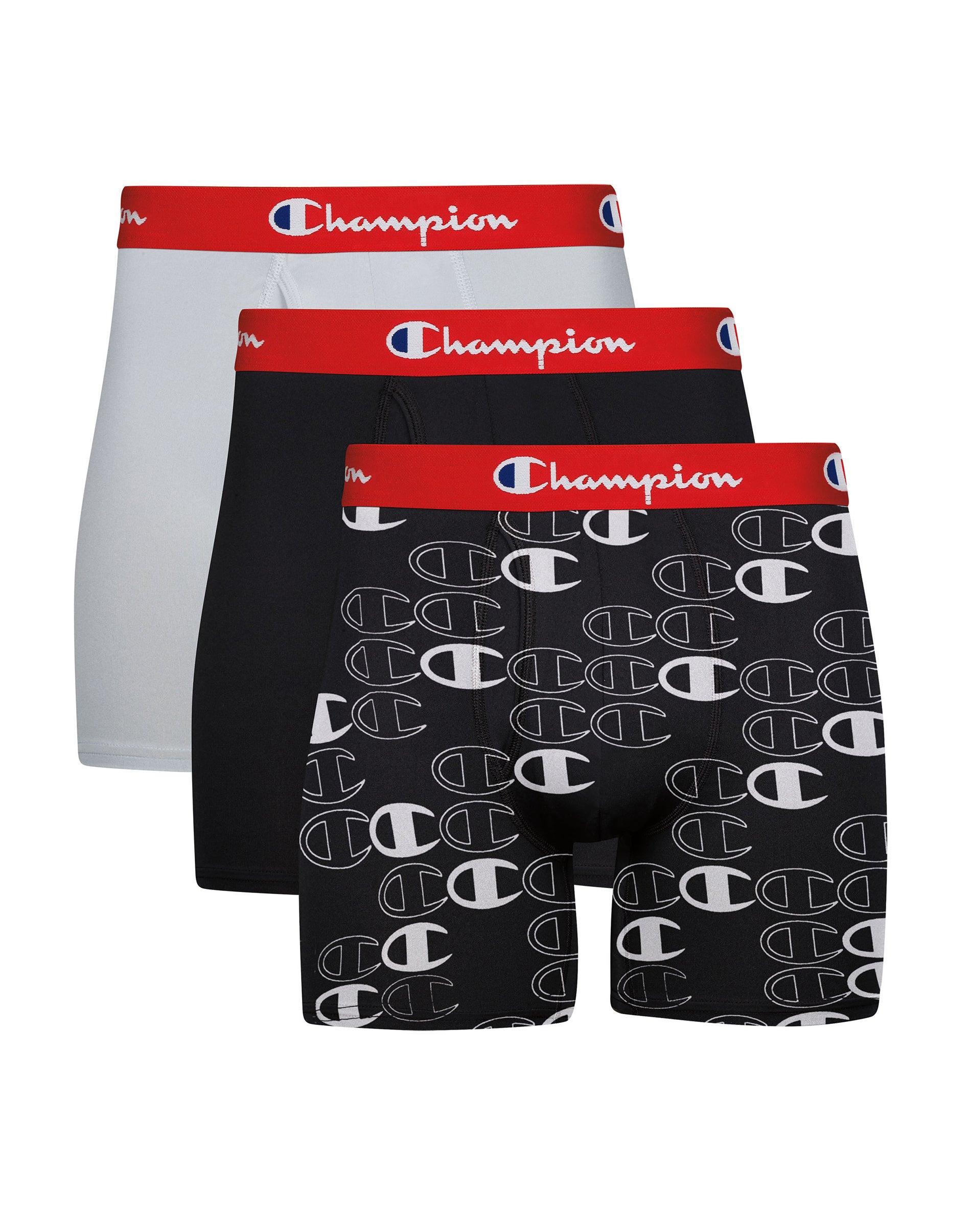 Mens Champion 3-Pack Lightweight Stretch Boxer Brief Multicolor Product Image