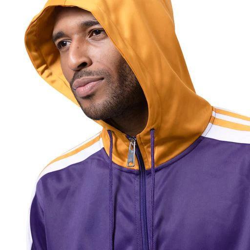 Men's Track Suit with Hood in Purple Male Product Image