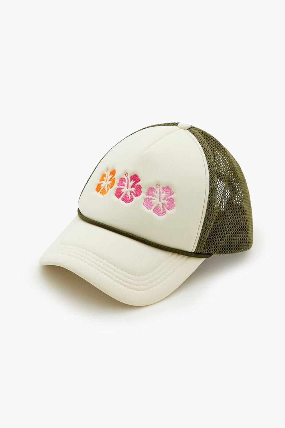 Embroidered Flower Trucker Hat | Forever 21 Product Image