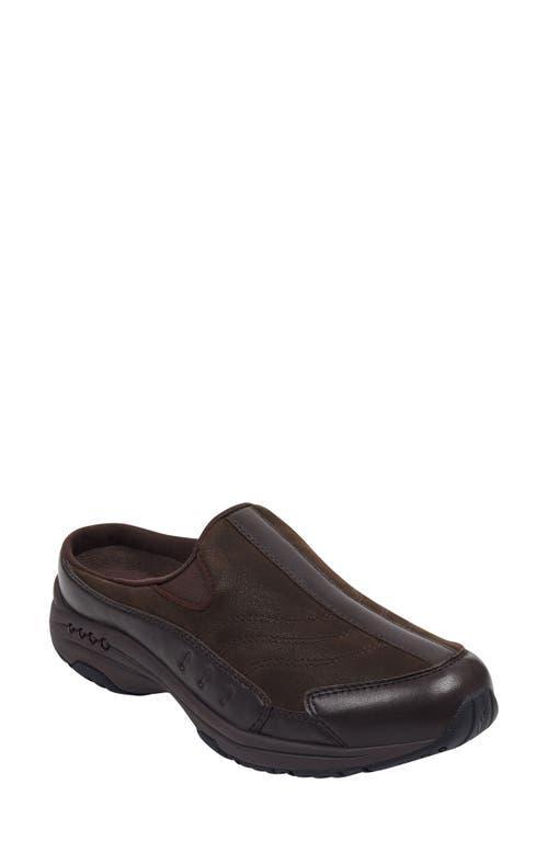 Easy Spirit Traveltime Womens Leather Mules Brown Product Image