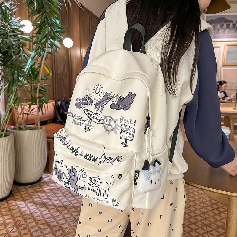 Graffiti Print Backpack Product Image