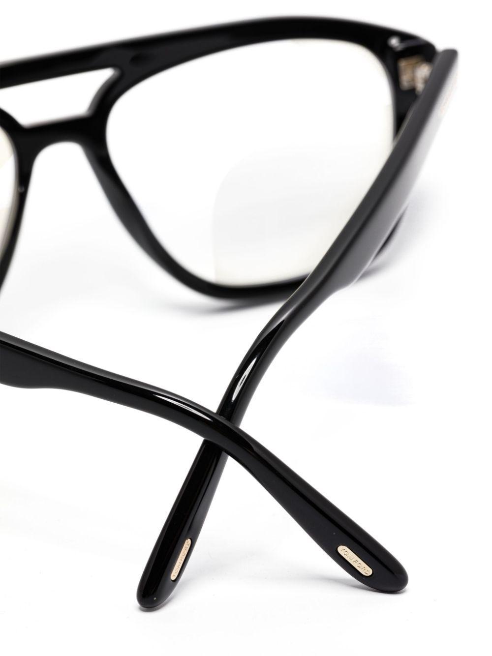 TOM FORD Brille Mit Pilotengestell In Schwarz Product Image