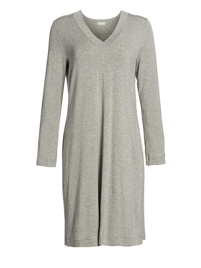 Womens Champagne Long Sleeve Sleep Dress Product Image