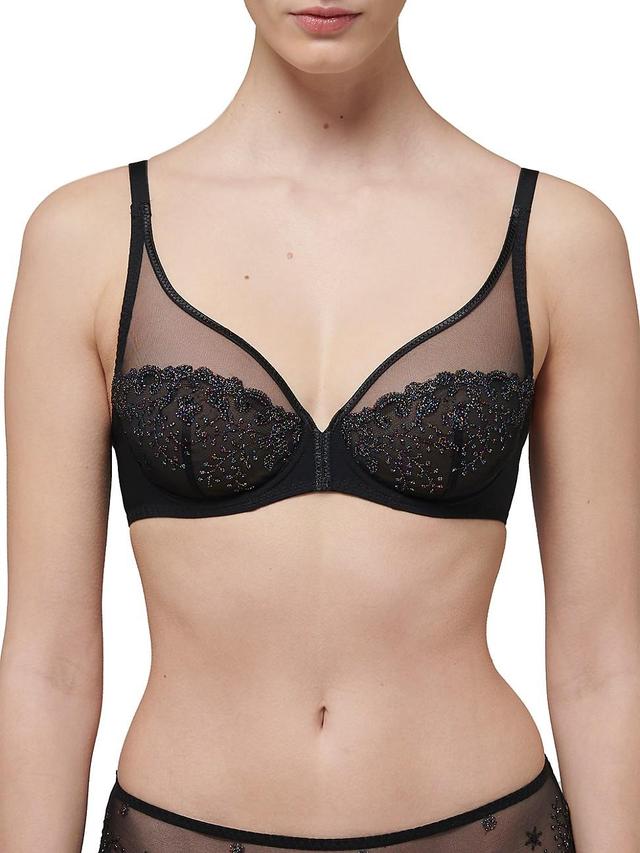 Womens Delice Sheer Plunge Bra Product Image